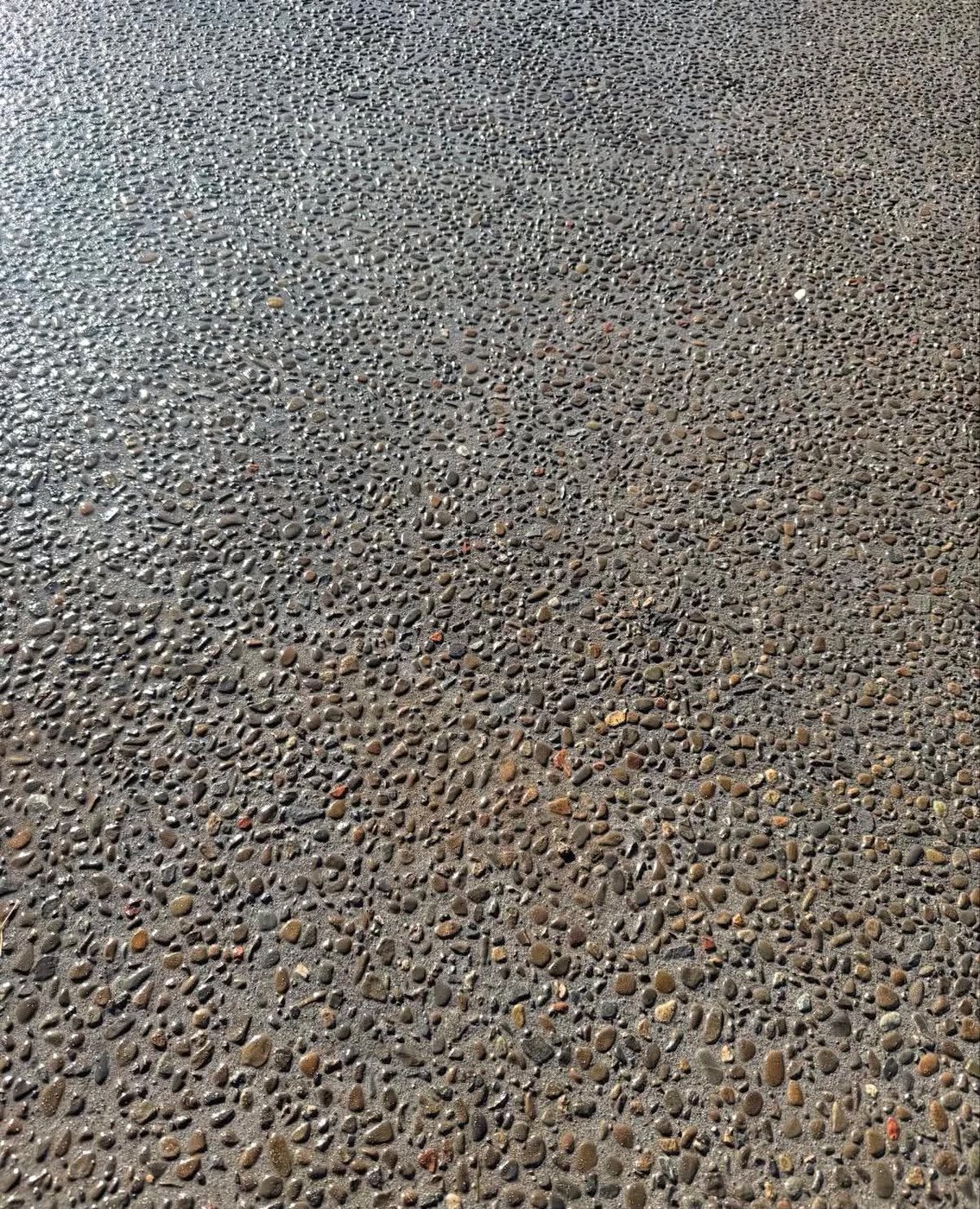Exposed aggregate finish detail
